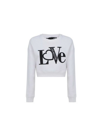 Shop Love Moschino Knit In Off White