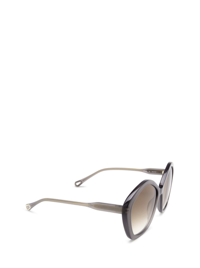 Shop Chloé Ch0082s Grey Sunglasses