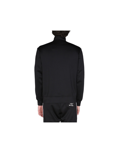 Shop Moschino Double Question Market Sweatshirt In Black