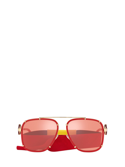 Shop Versace Eyewear Ve2233 Red Sunglasses