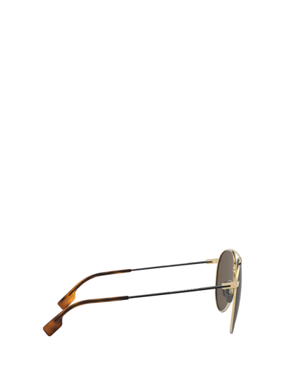 Shop Burberry Eyewear Be3108 Gold / Matte Black Sunglasses