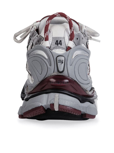 Shop Balenciaga Runner In White Burgundy Grey