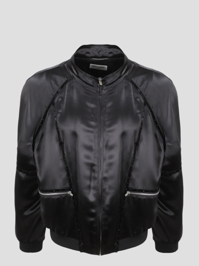 Shop Saint Laurent Teddy 80`s Jacket In Black
