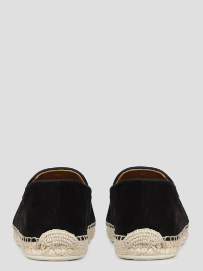 Shop Christian Louboutin Nanou Velvet Skin Espadrillas In Black