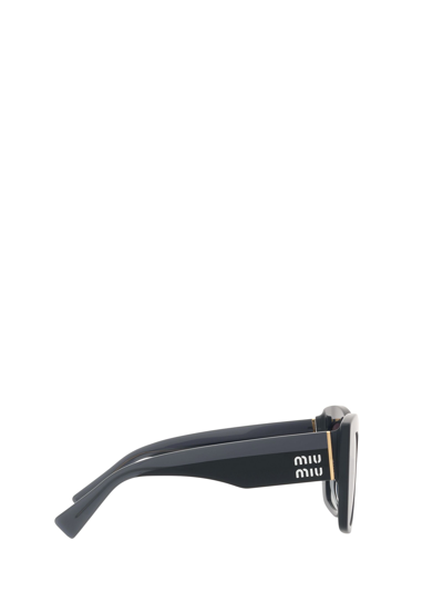 Shop Miu Miu Mu 04ws Grey Opal Sunglasses