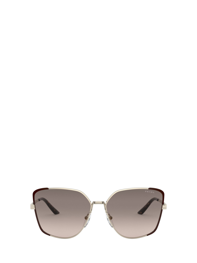 Shop Prada Pr 60xs Pale Gold / Brown Sunglasses