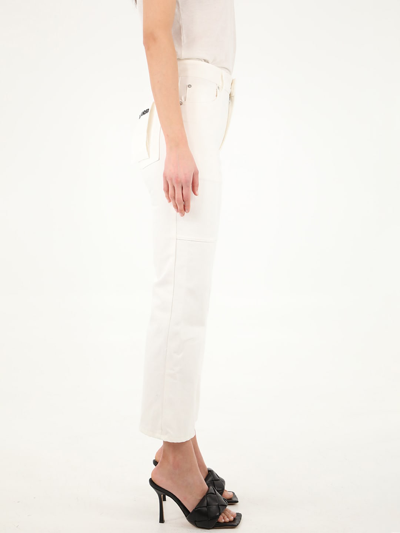 Shop Jil Sander White Denim Jeans In Cream