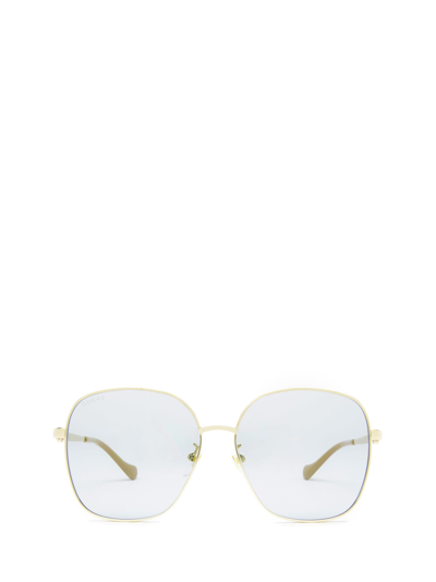 Shop Gucci Gg1089sa Gold Sunglasses