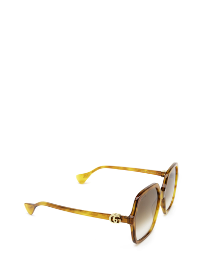 Shop Gucci Eyewear Gg1072s Havana Sunglasses