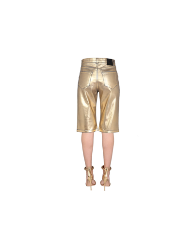 Shop Tom Ford Denim Bermuda In Gold