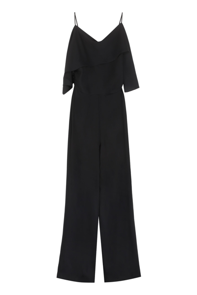 Shop Mm6 Maison Margiela Off-the-shoulder Jumpsuit In Black