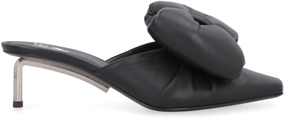 Shop Off-white Leather Mules In Black