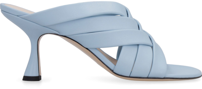 Shop Wandler Louie Leather Mules In Blue