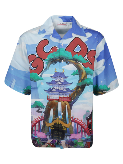 Shop Gcds One Piece Land Of Wano Bowling Shirt In Mix Multicolor