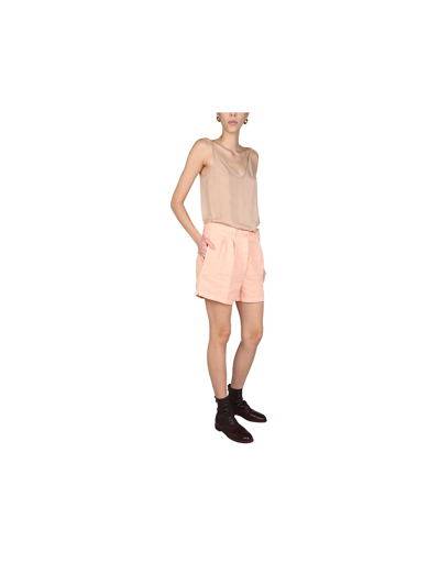 Shop Aspesi Wide Leg Shorts In Powder Pink
