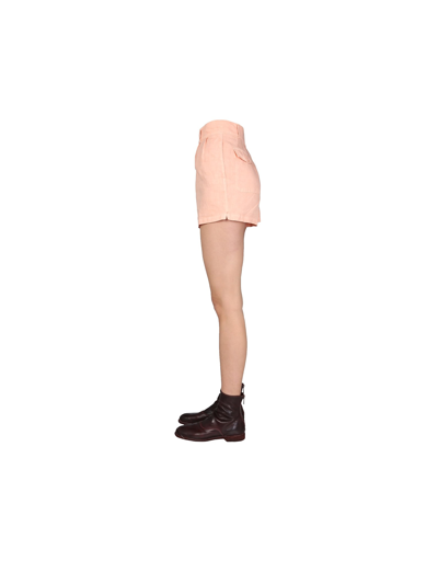 Aspesi Wide Leg Shorts In Powder Pink