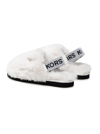 Shop Michael Kors Elsie Slipper In Optic White