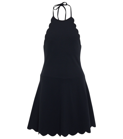Shop Marysia Bianca Halterneck Tennis Minidress In Black