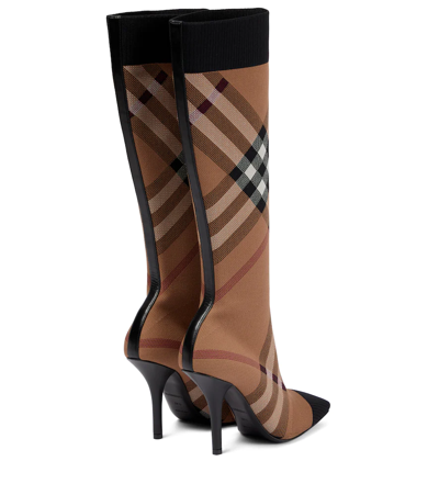 Burberry Dolman Knee High Boot In Birch Brown