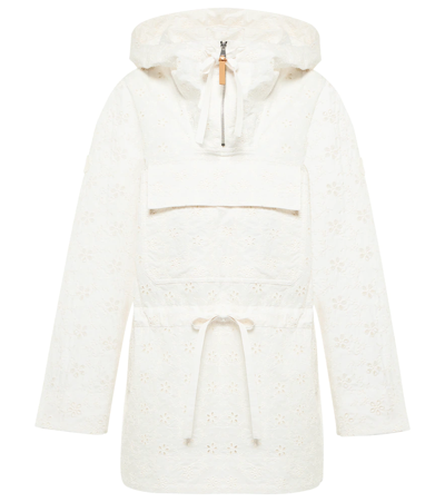 Shop Moncler Genius 2 Moncler 1952 Broderie Anglaise Jacket In White