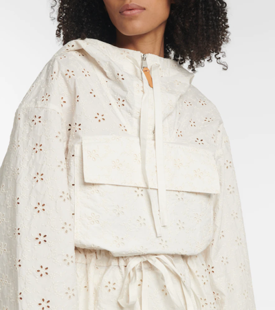 Shop Moncler Genius 2 Moncler 1952 Broderie Anglaise Jacket In White