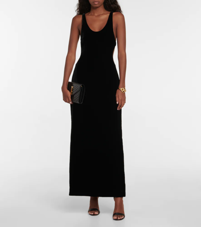 Saint Laurent Cassandre Leather Wallet On Chain In Black