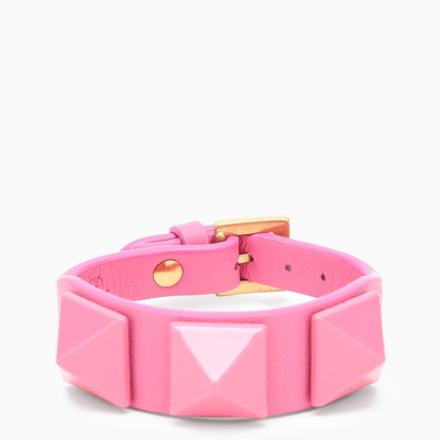 Shop Valentino Fuchsia Roman Stud Bracelet In Pink