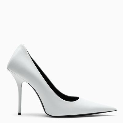 Shop Balenciaga White Leather Pumps