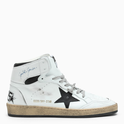 Shop Golden Goose White/black Sky Star Sneakers