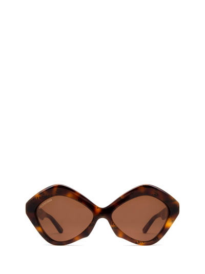 Shop Balenciaga Eyewear Geometric Frame Sunglasses In Multi