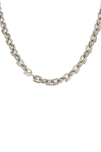 Shop Givenchy G Link Xsmall Necklace In Silvery