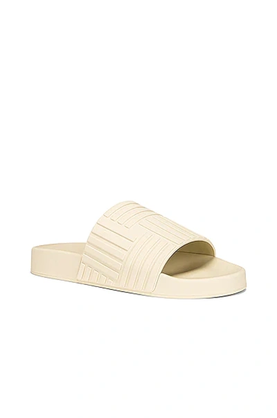 Shop Bottega Veneta Slider Intreccio Slide Sandals In Sea Salt