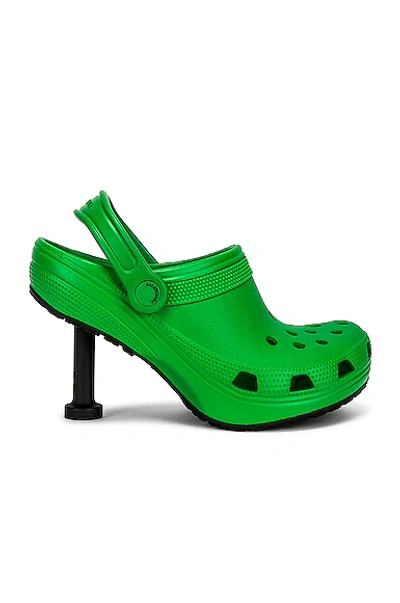 Balenciaga X Croc Madame Rubber Stiletto Clogs In Green | ModeSens