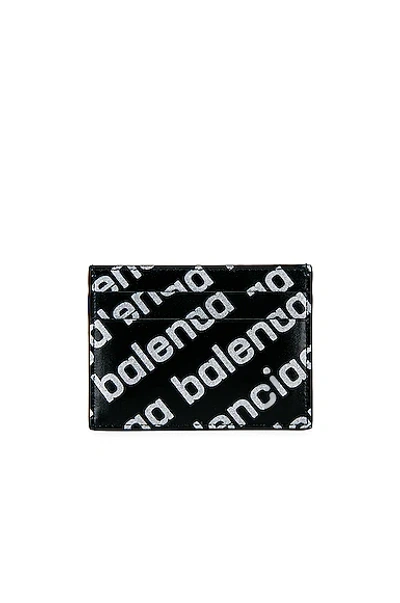 Shop Balenciaga Card Holder In Black & White