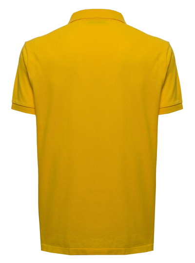 Shop Polo Ralph Lauren Yellow Cotton Piquet Polo Shirt With Logo