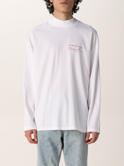 Shop Martine Rose Cotton T-shirt With Logo In White