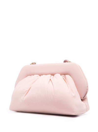 Shop Themoirè Themoiré Woman's Bios Recycled Nylon Crosbody Bag With Chain In Pink