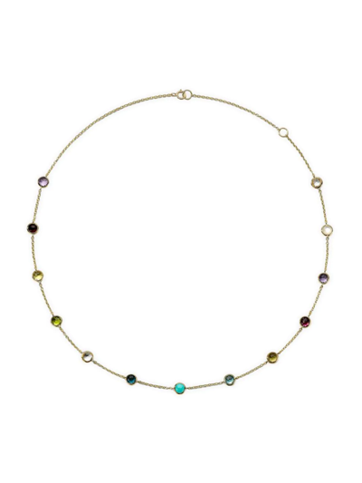 Shop Ippolita Women's 18k Green Gold & Multi-gemstone Station Necklace
