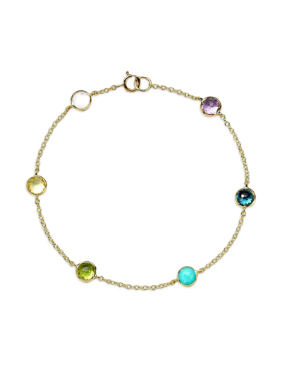 Shop Ippolita Women's 18k Green Gold & Multi-gemstone Station Bracelet