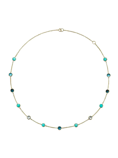 Shop Ippolita Women's 18k Green Gold & Multi-gemstone Station Necklace