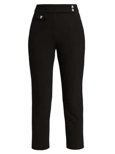 Shop Veronica Beard Women's Renzo Ankle Crop Pants In Black