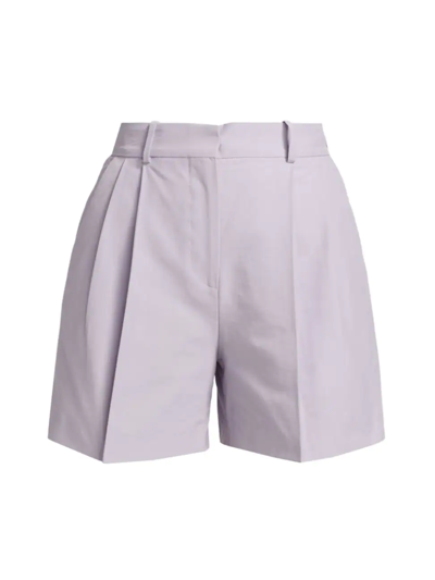 Shop Aknvas Women's Winona Front-pleated Shorts In Lilac