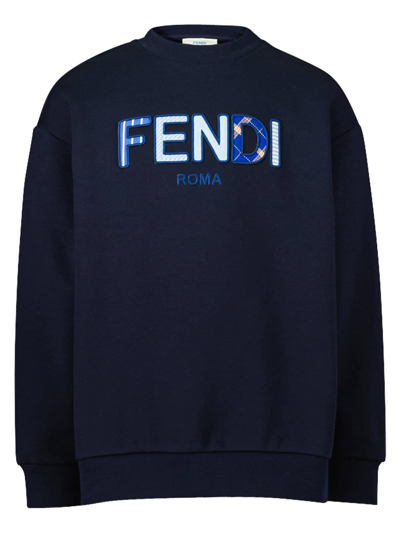 Shop Fendi Kids Sweatshirt In Blue