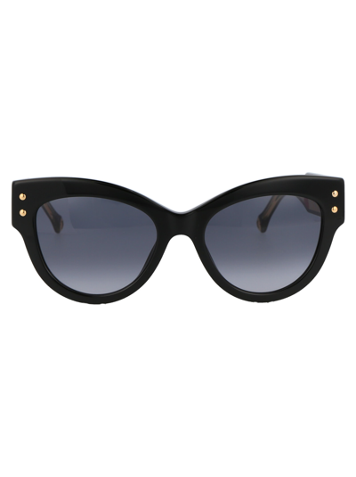 Shop Carolina Herrera Ch 0009/s Sunglasses In 8079o Black