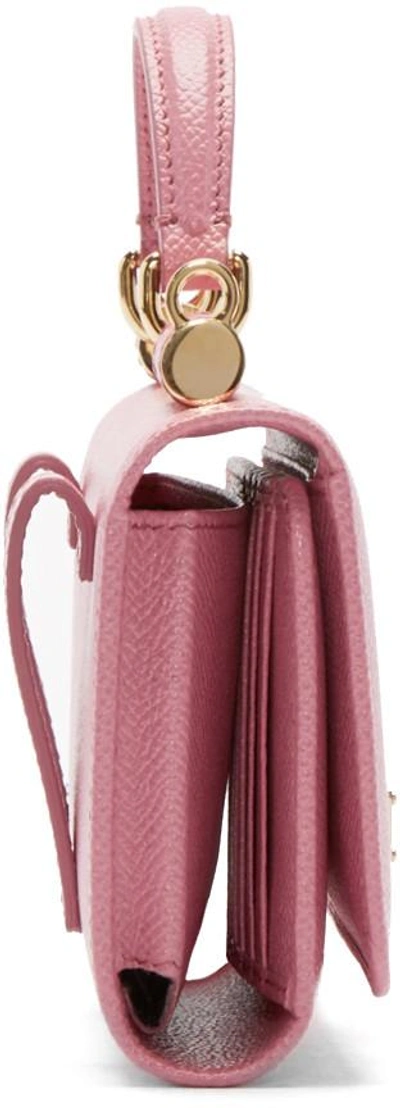 Shop Dolce & Gabbana Pink Leather Sicily Von Belt Bag