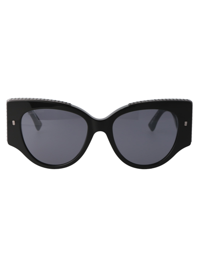 Shop Dsquared2 D2 0032/s Sunglasses In 807t4 Black