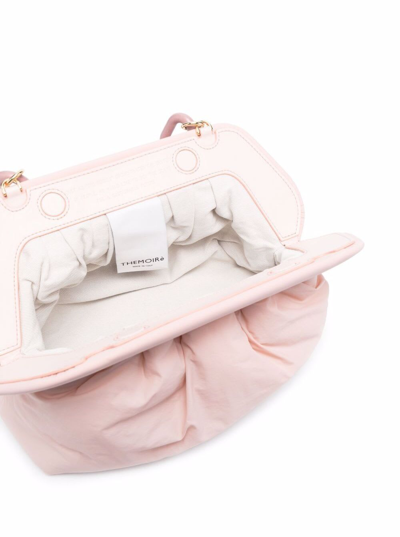 Shop Themoirè Themoiré Womans Bios Recycled Nylon Crosbody Bag With Chain In Pink