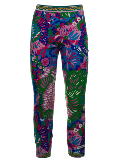 Shop Dolce & Gabbana Charmeuse 60s Printed Multicolor Pants