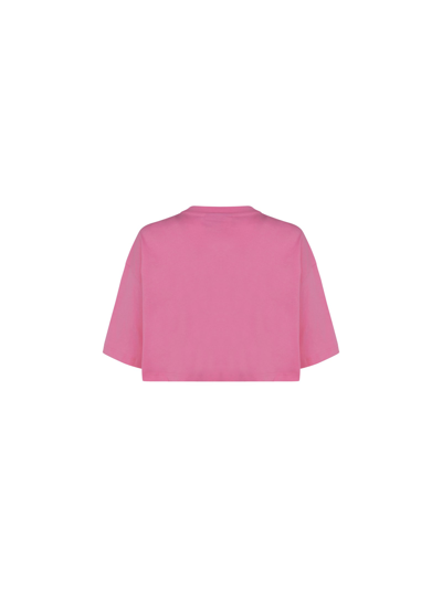 Shop Chiara Ferragni Logo Classic T-shirt In Sachet Pink