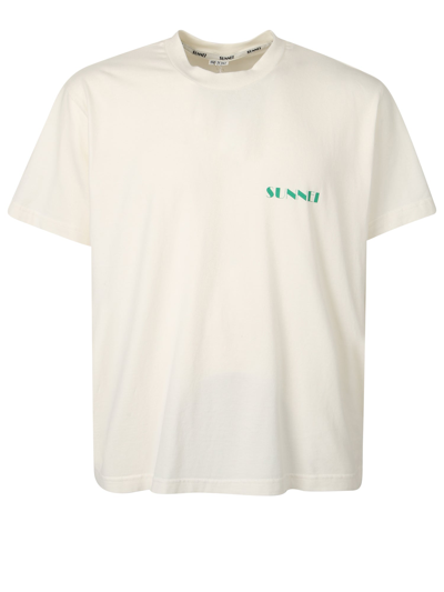 Shop Sunnei Logo-print T-shirt In White